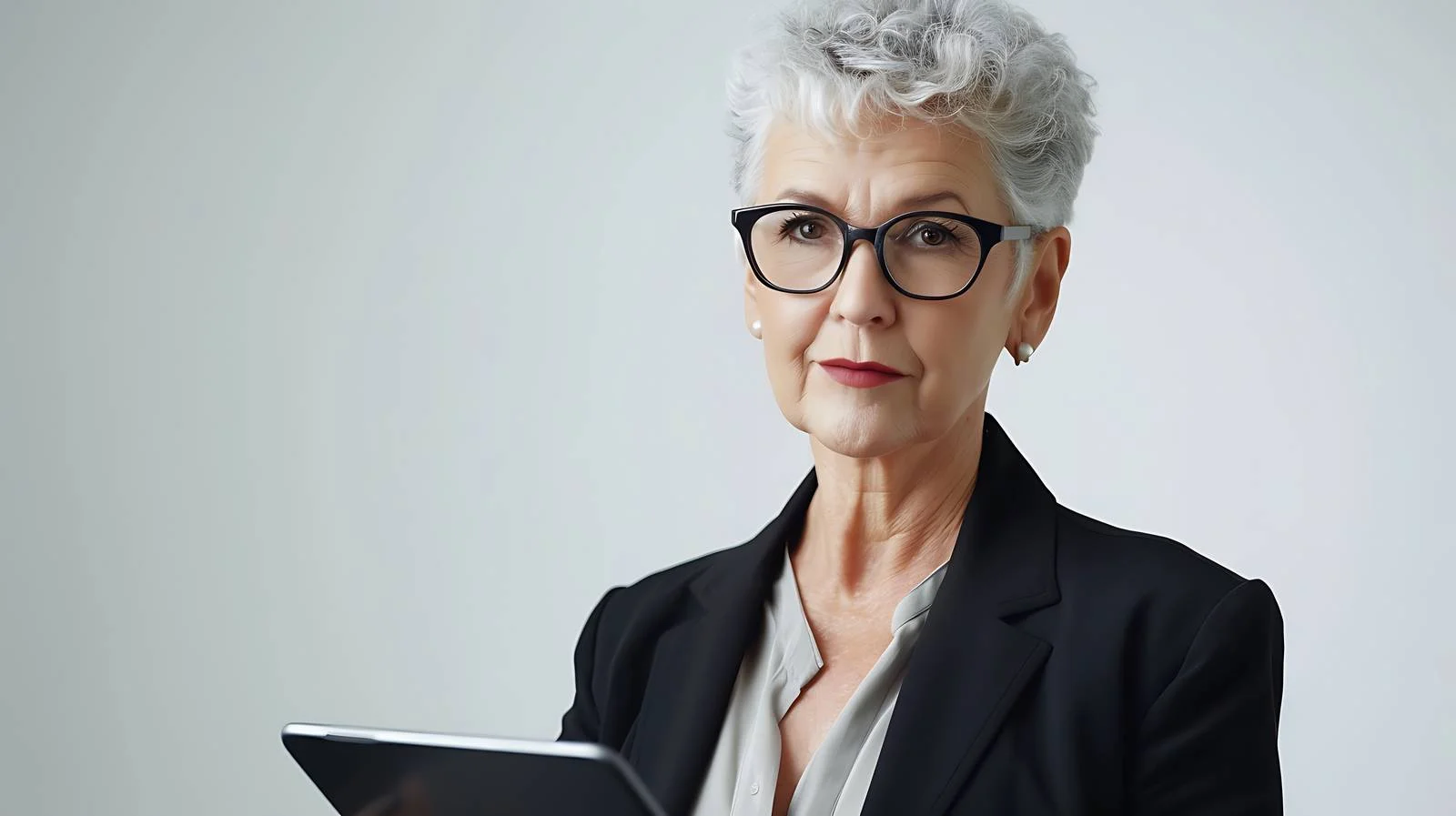 Senior Businesswoman with Digital Table — free download from Dotvec