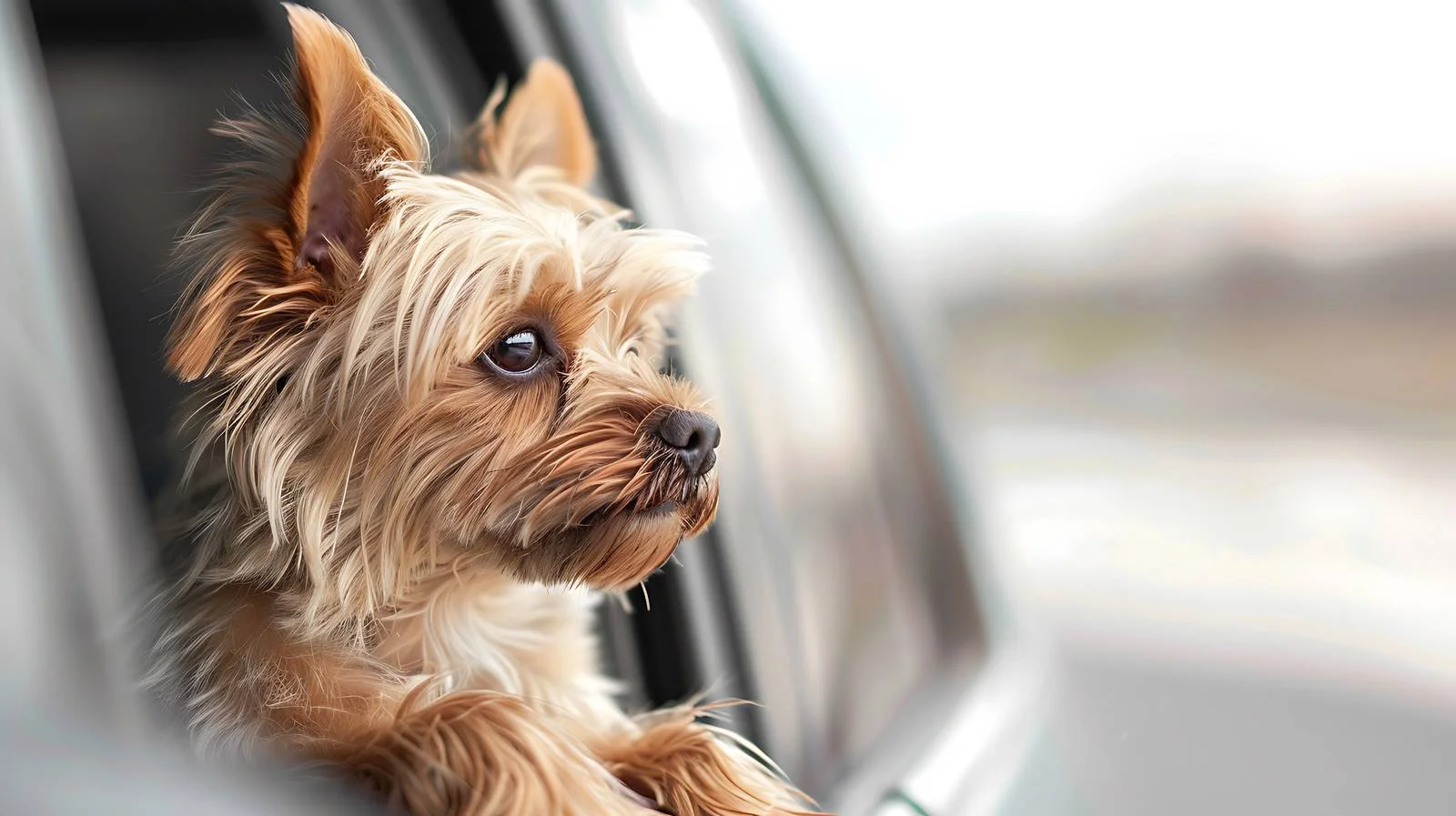 Curious Dog in Car — free download from Dotvec