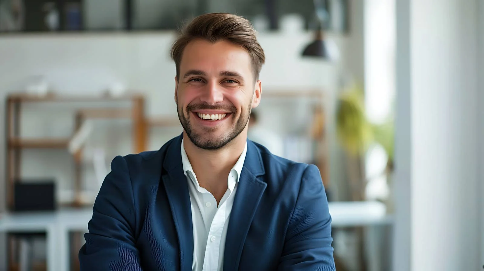 Professional Businessman Portrait in Office — free download from Dotvec