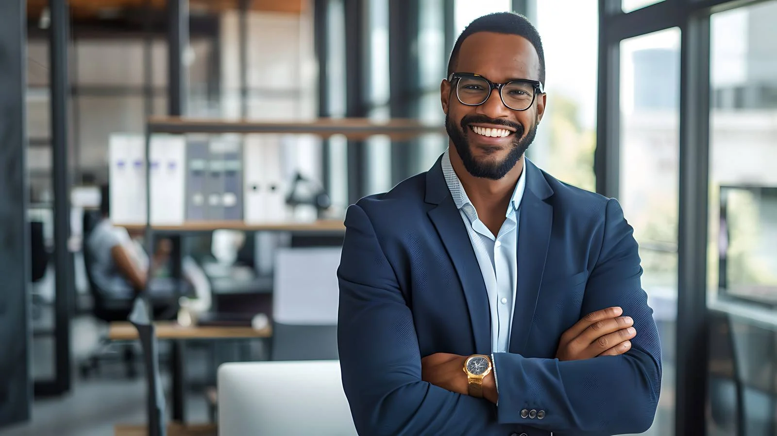 Professional Businessman in Office Portrait — free download from Dotvec