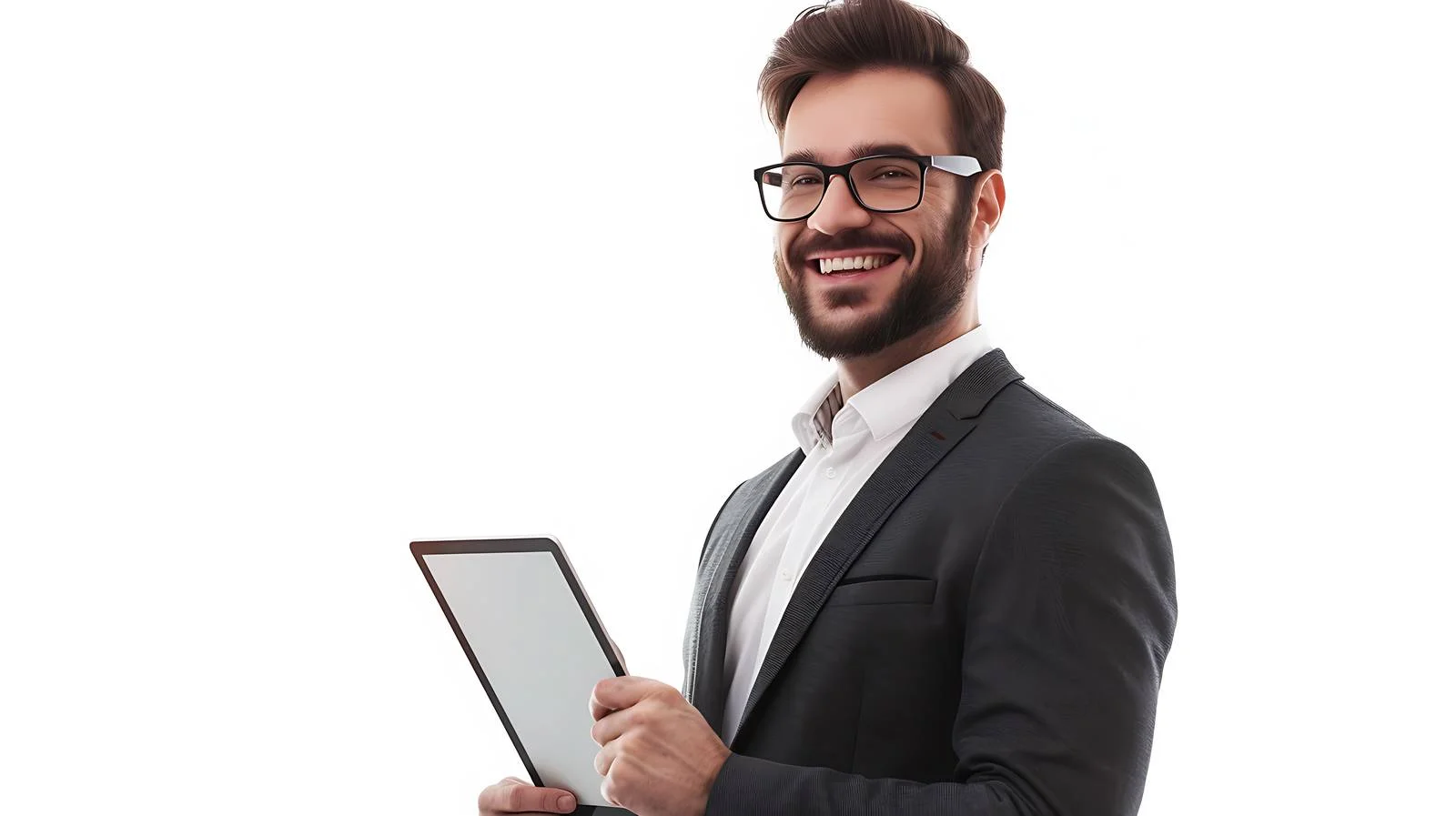 Proficient Businessman Using Tablet in Office — free download from Dotvec