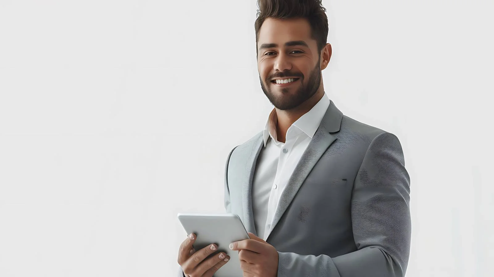 Professional Businessman Using Tablet in Office — free download from Dotvec