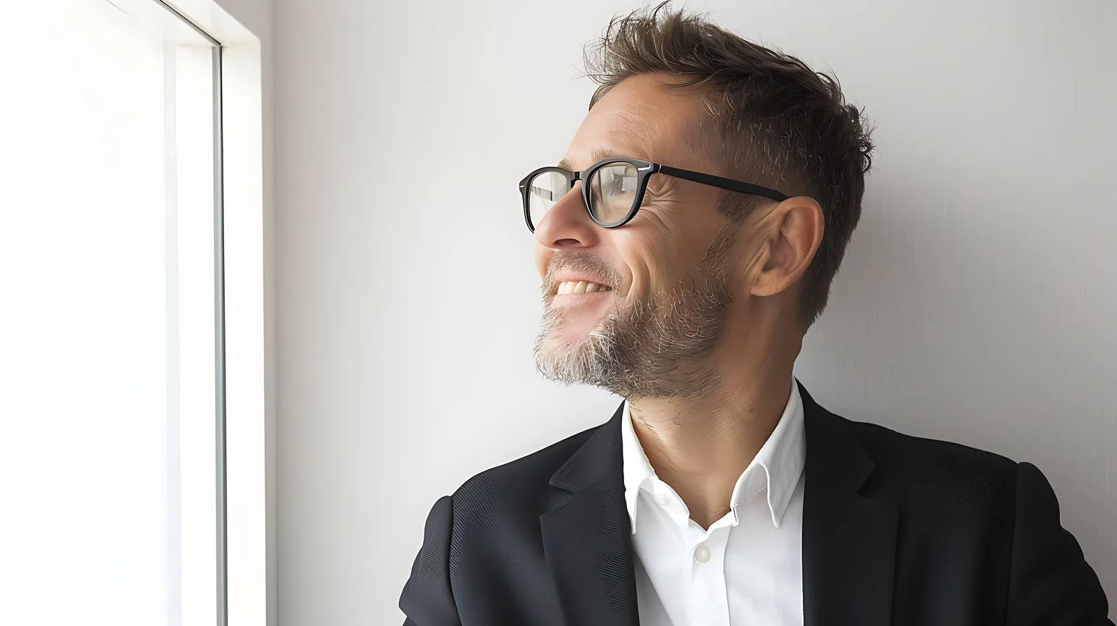 Smiling Businessman in Glasses Portrait — free download from Dotvec