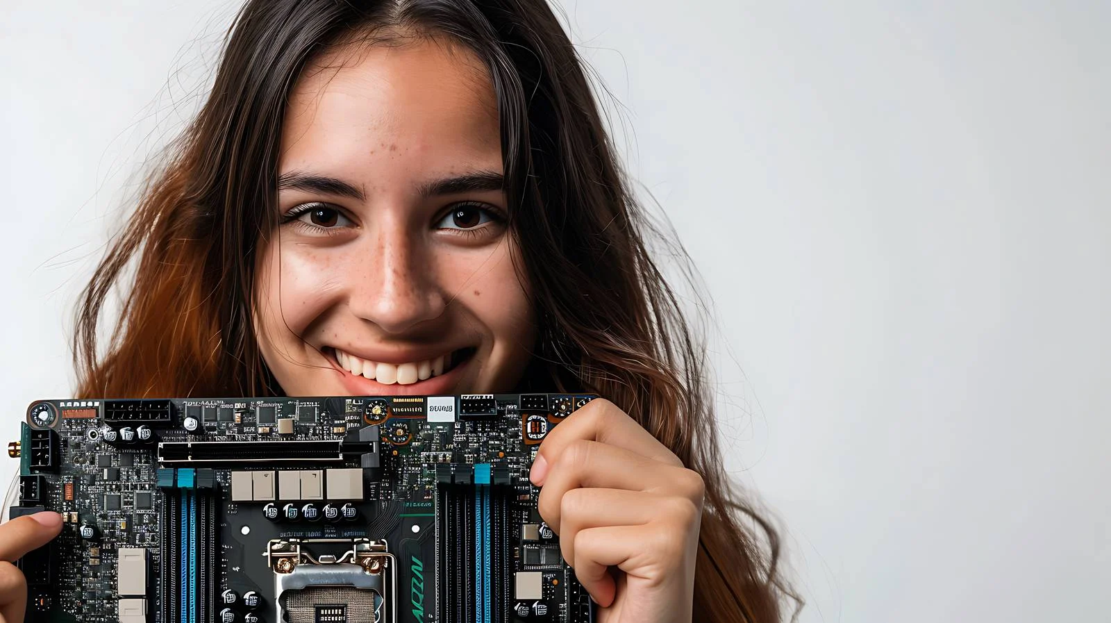 Happy Technician With Mother Portrait — free download from Dotvec