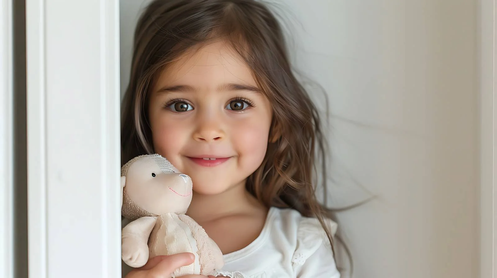 Cheerful Child at Doorway — free download from Dotvec