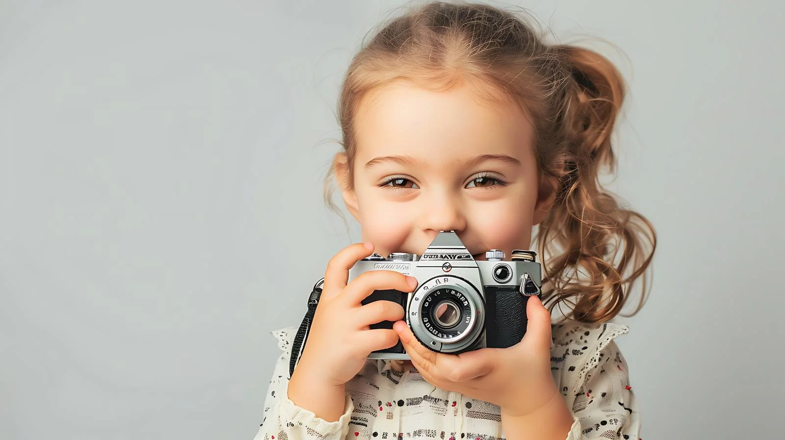 Charming Young Photographer with Vintage Camera — free download from Dotvec