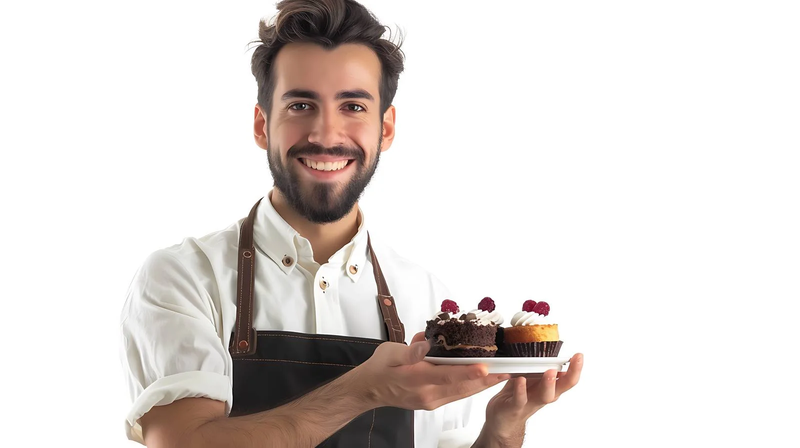 Host serving refreshments with smile — free download from Dotvec