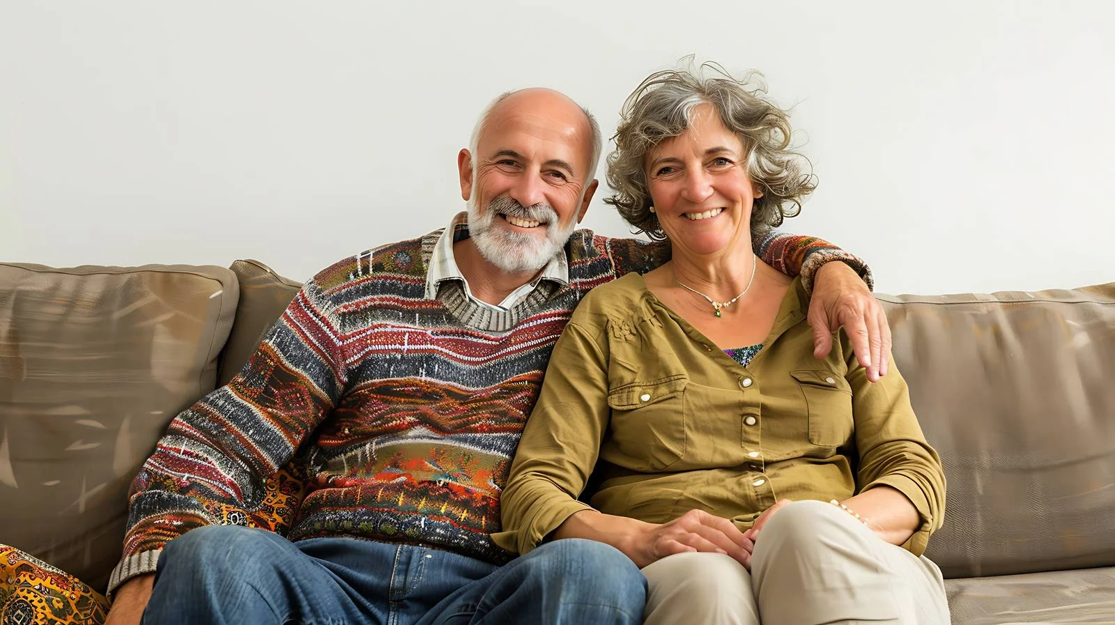 Happy mature couple relaxing at home together — free download from Dotvec