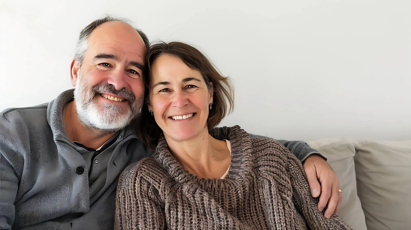 Joyful elder pair lounging indoors together — free download from Dotvec