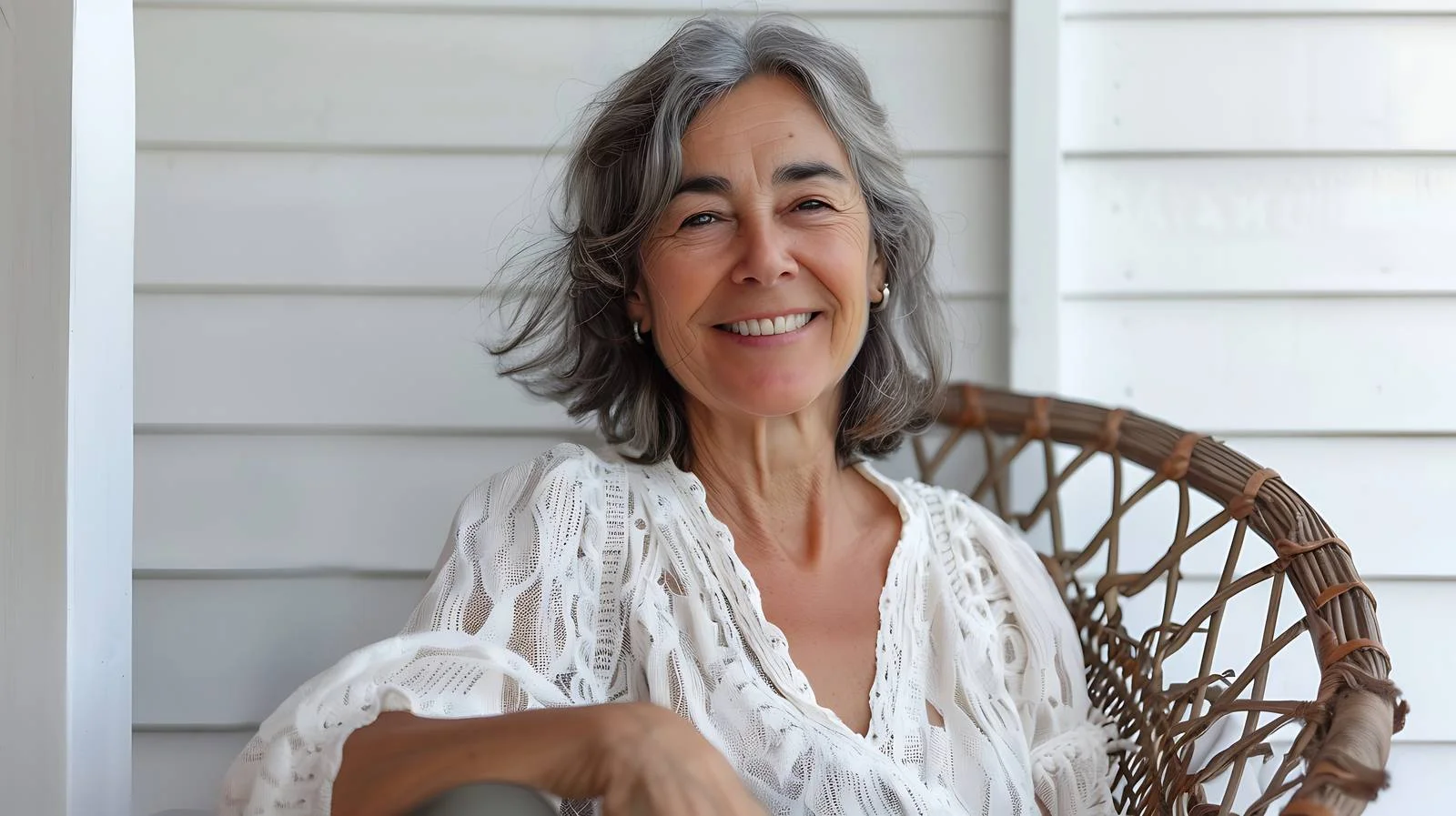 Joyful Mature Woman Relaxing Outdoors — free download from Dotvec