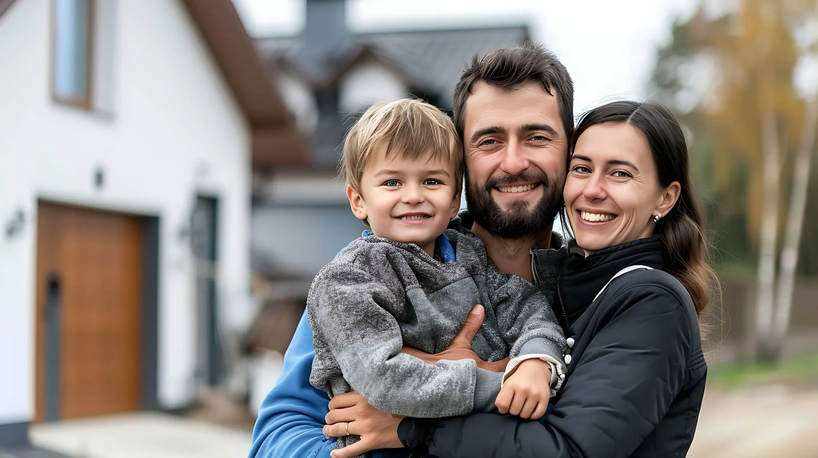 Joyful Family Portrait by Bed — free download from Dotvec