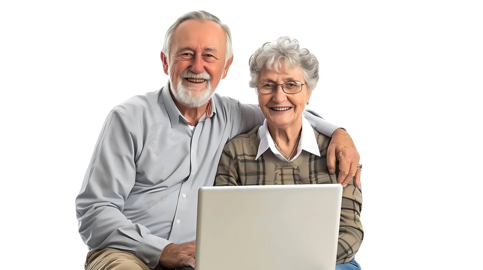 Senior Couple Using Laptop Indoors — free download from Dotvec
