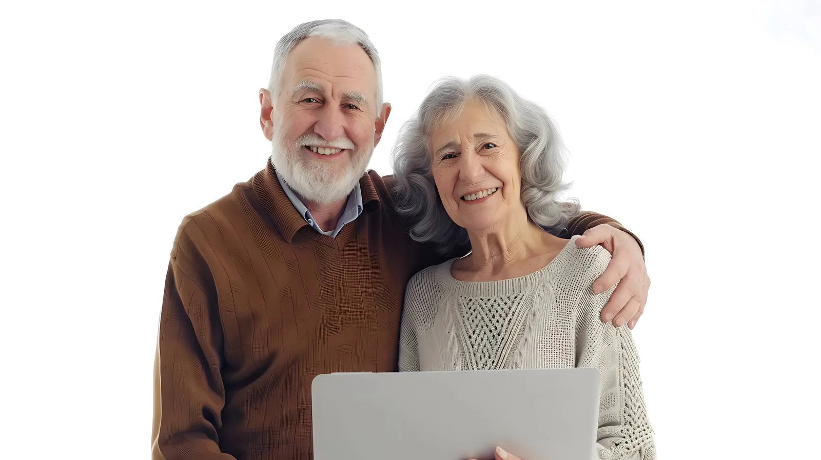 Elderly Couple Using Laptop Together — free download from Dotvec