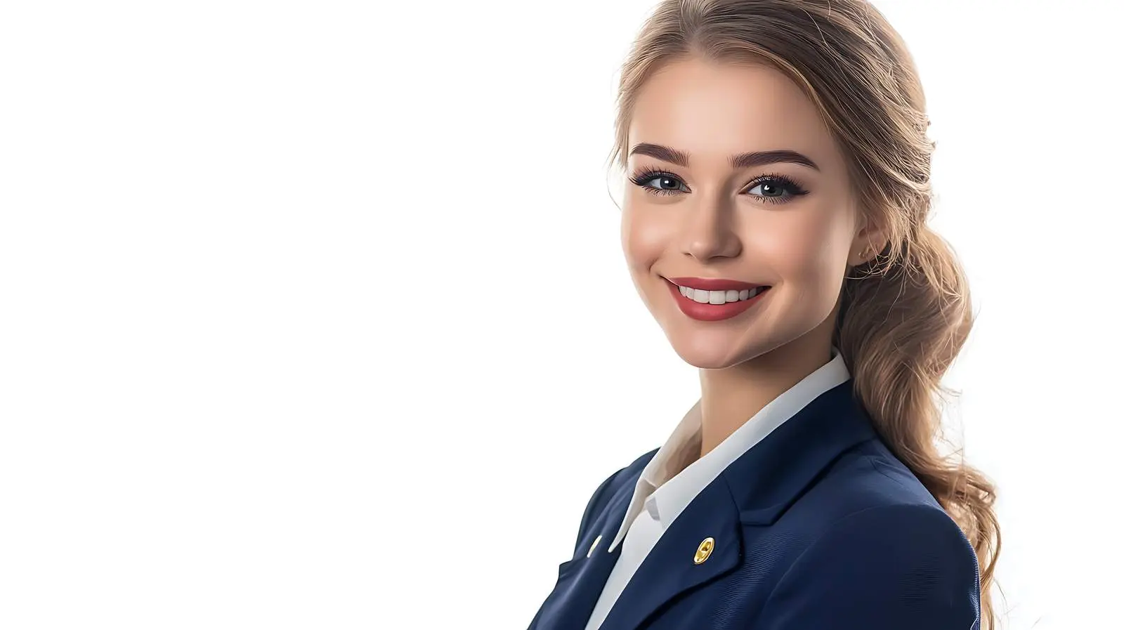Smiling Stewardess in Airport Environment — free download from Dotvec