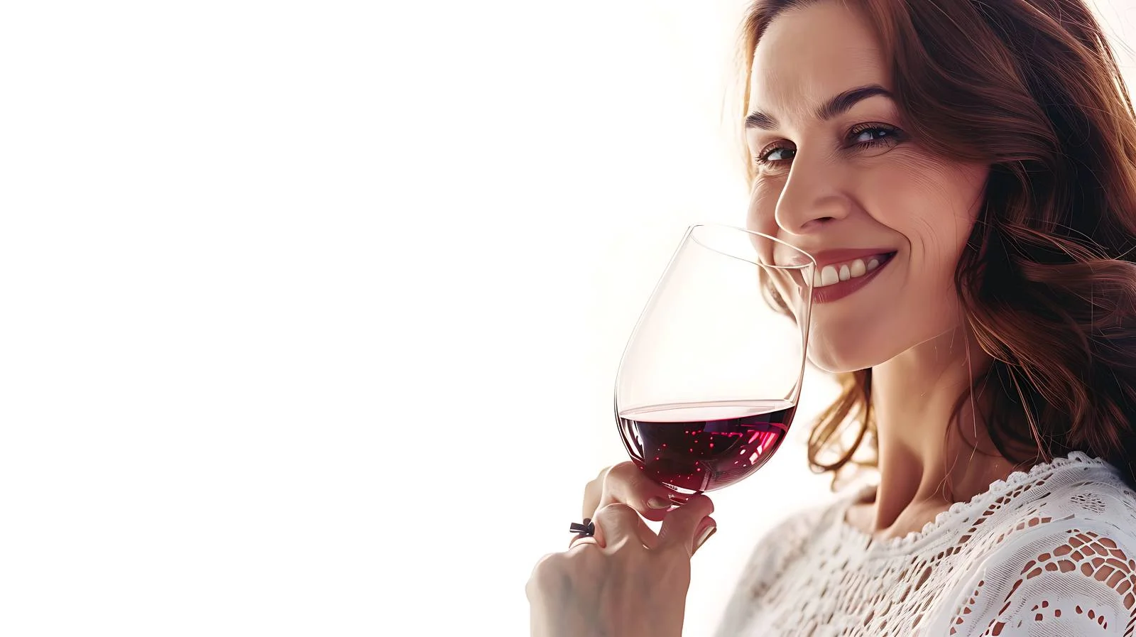 Joyful Woman Enjoying Wine Outdoors — free download from Dotvec