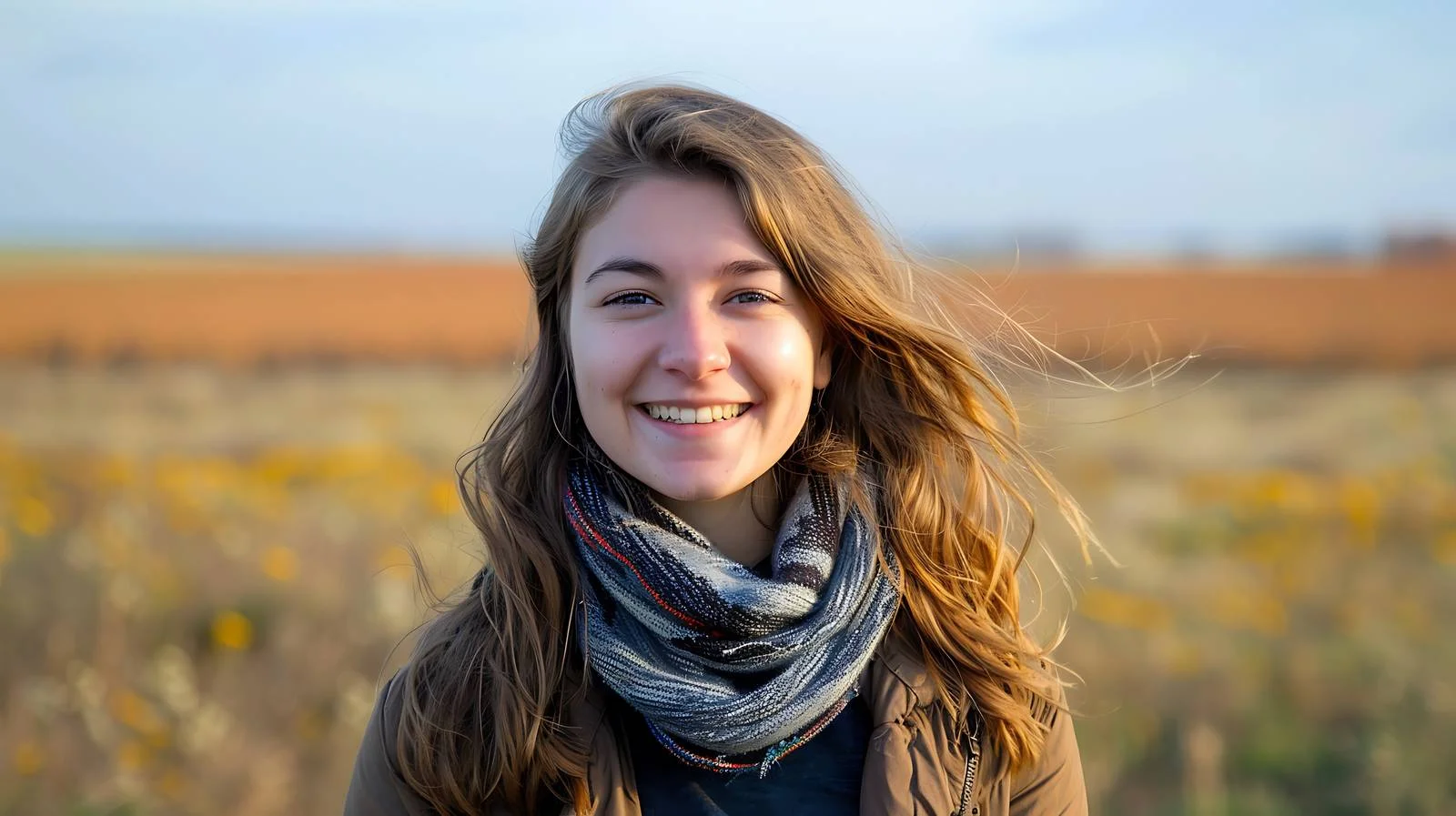 Joyful Woman in Rural Setting — free download from Dotvec