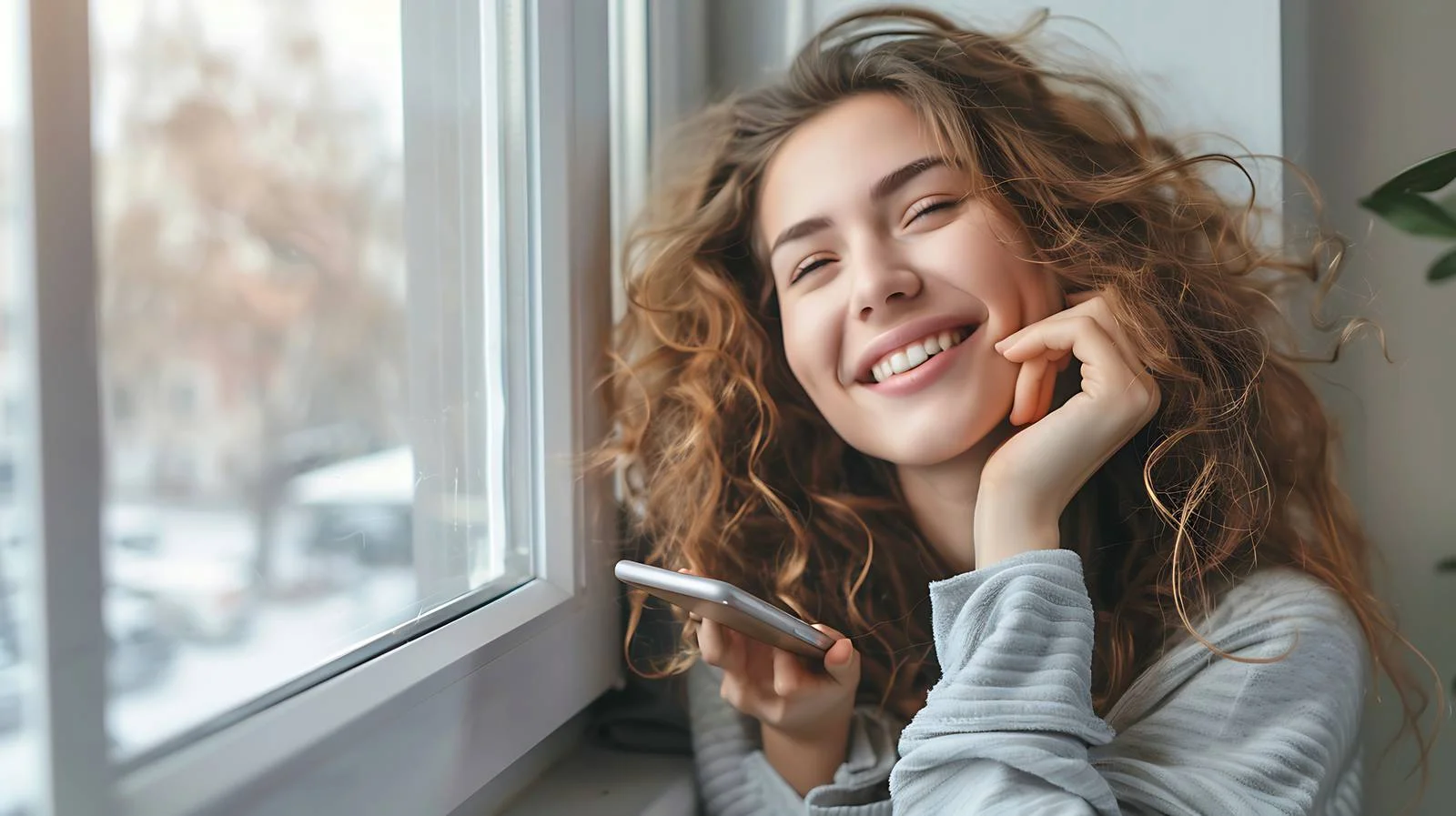 Young Woman with Cell Phone — free download from Dotvec