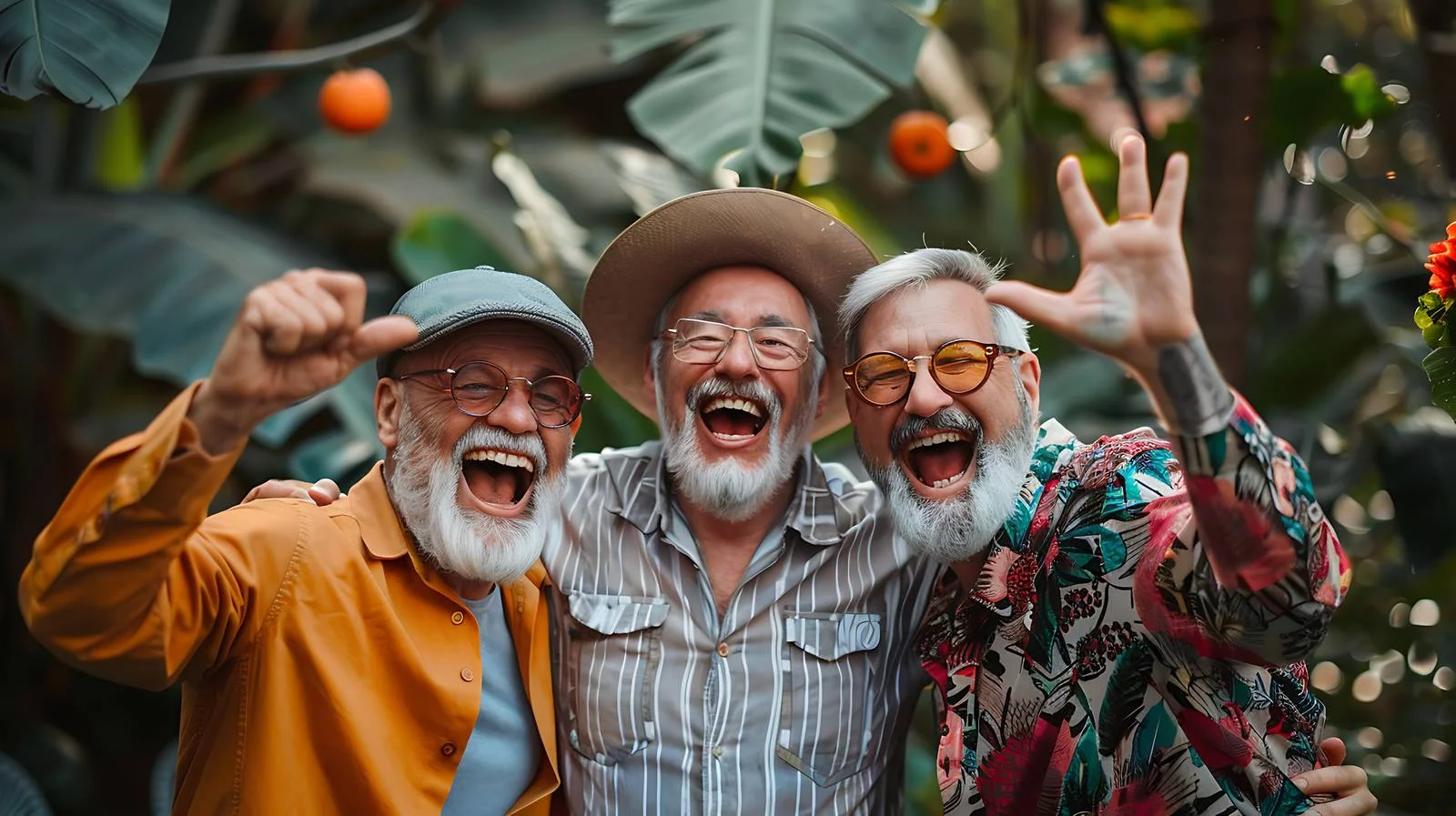 Three Men Embracing Portait — free download from Dotvec