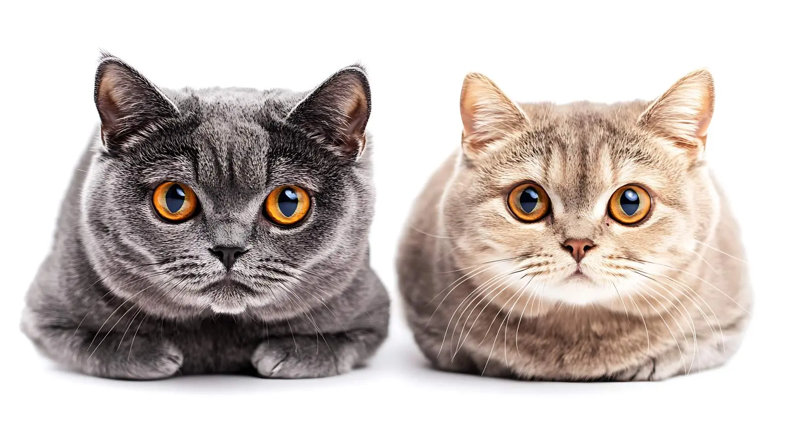 Two Adorable Scottish Cats Portrait — free download from Dotvec