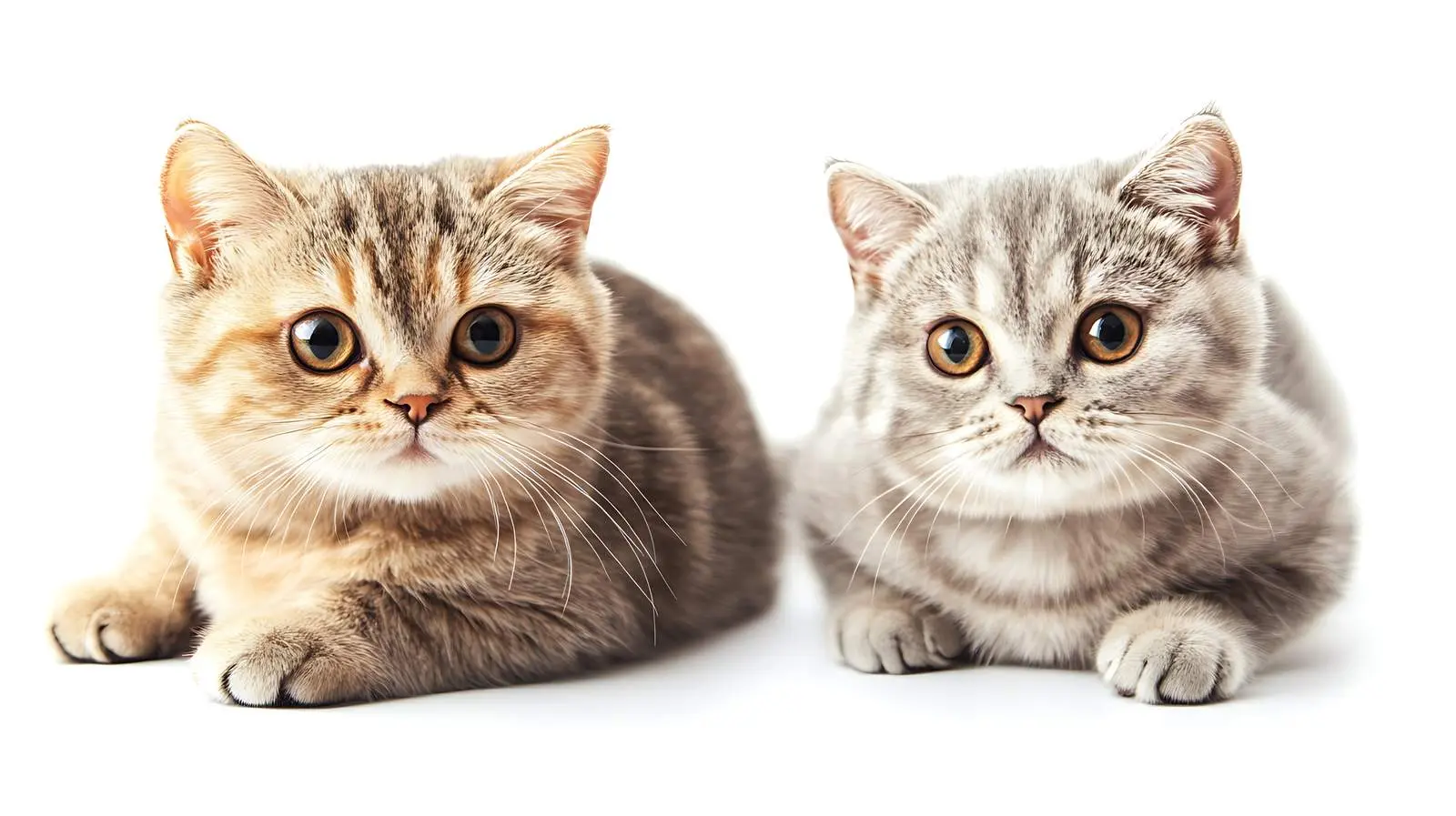 Scottish Fold and Straight Cats Portrait — free download from Dotvec