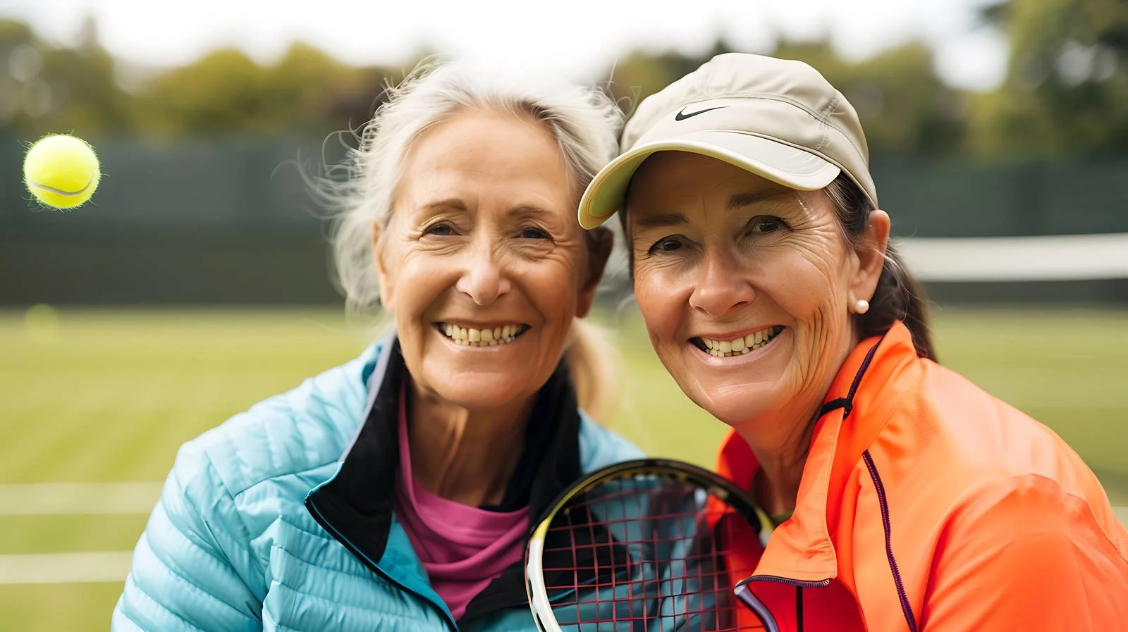 Happy Mature Women on Grass Court — free download from Dotvec