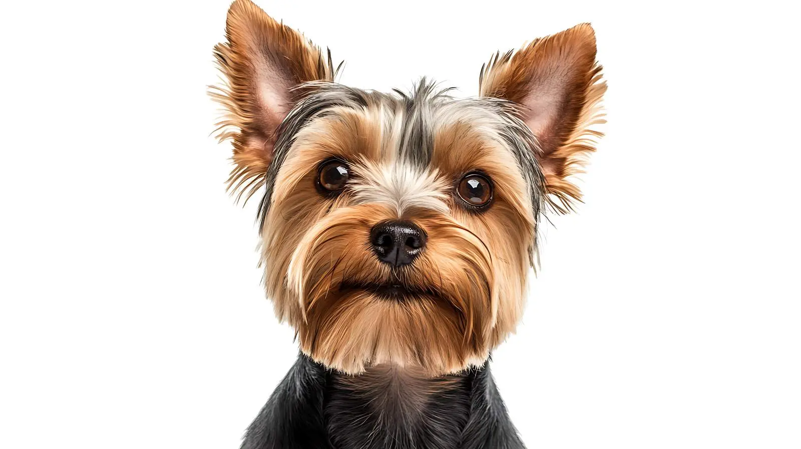 Closeup Portrait of Yorkshire Terrier on White Background — free download from Dotvec