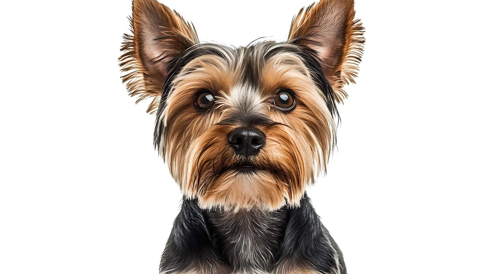 Closeup Portrait of Yorkshire Terrier on White Background — free download from Dotvec