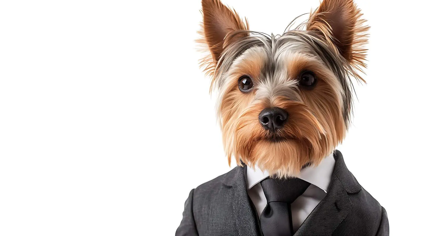 Yorkshire Terrier Dog in Suit on White Background — free download from Dotvec