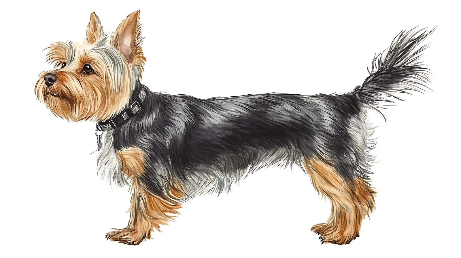 Side View of Yorkshire Terrier Isolated on White — free download from Dotvec
