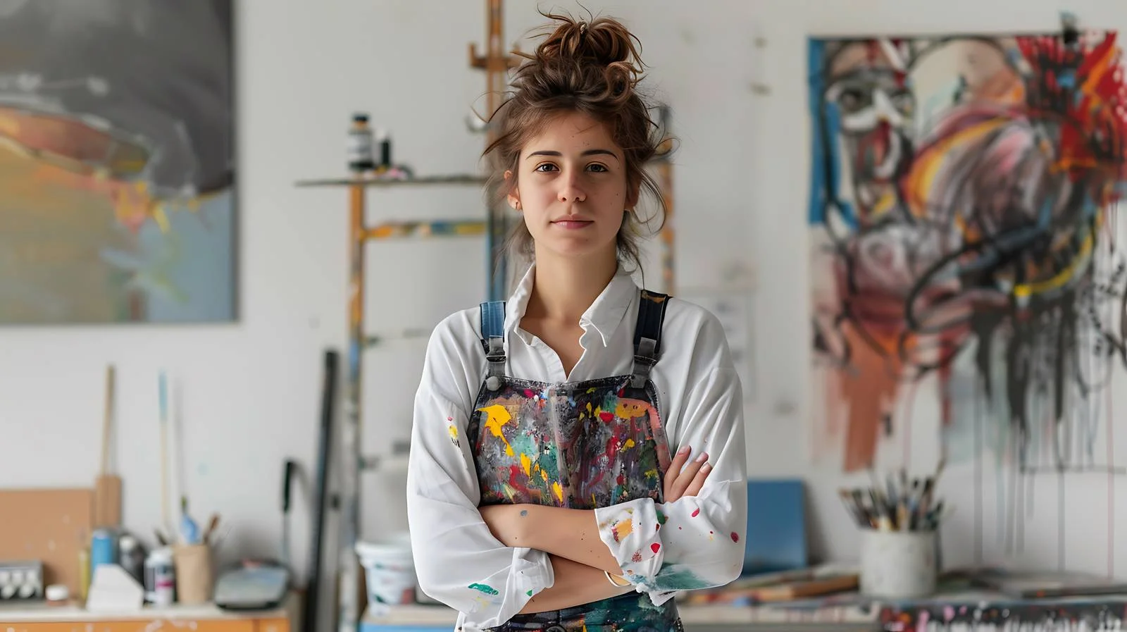 Young Artist in Studio Portrait — free download from Dotvec