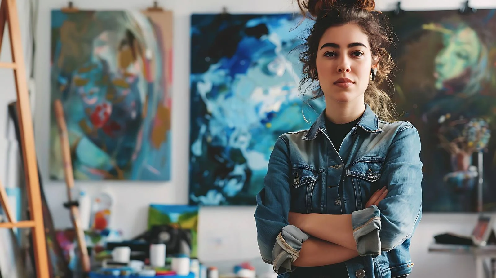 Young Artist in Studio Portrait — free download from Dotvec