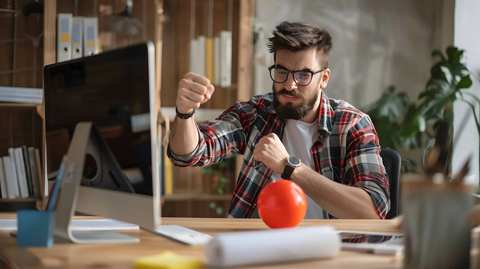 Professional Freelancer Working in Office — free download from Dotvec