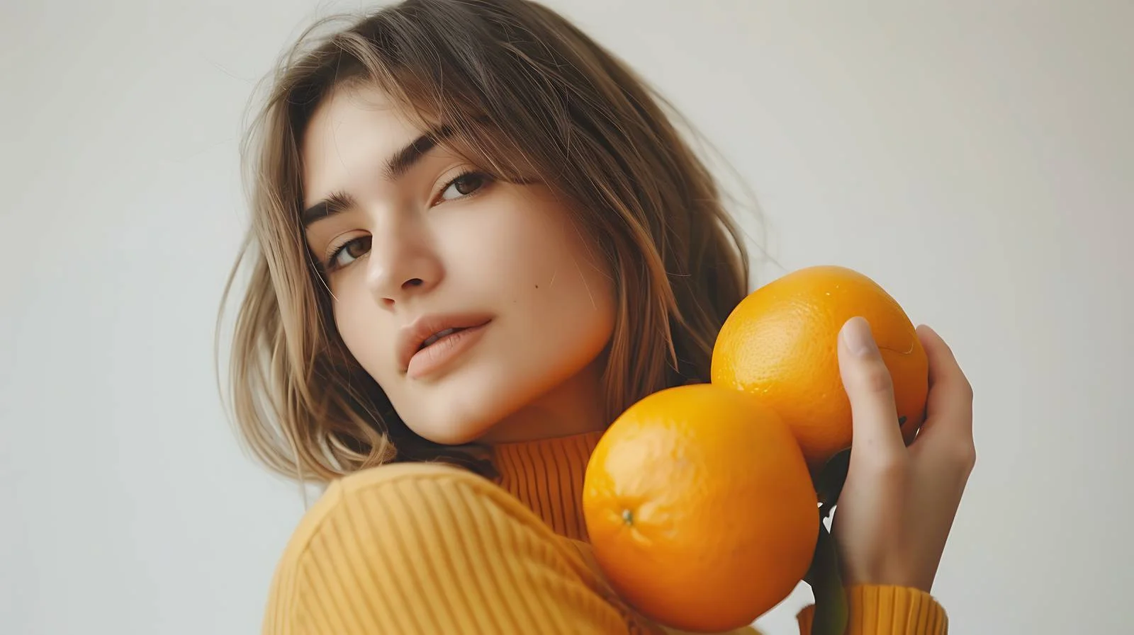 Home Portrait: Woman With Oranges — free download from Dotvec