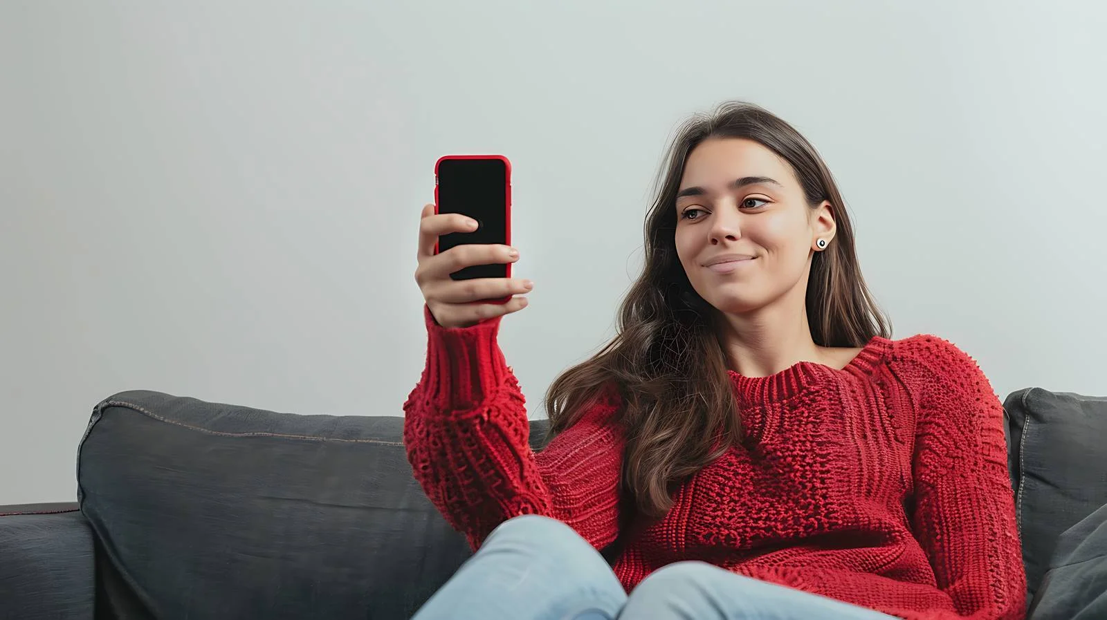 Young Woman Relaxing on Home Couch — free download from Dotvec