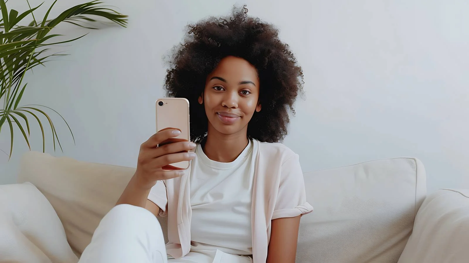 Young Woman Sitting at Home — free download from Dotvec