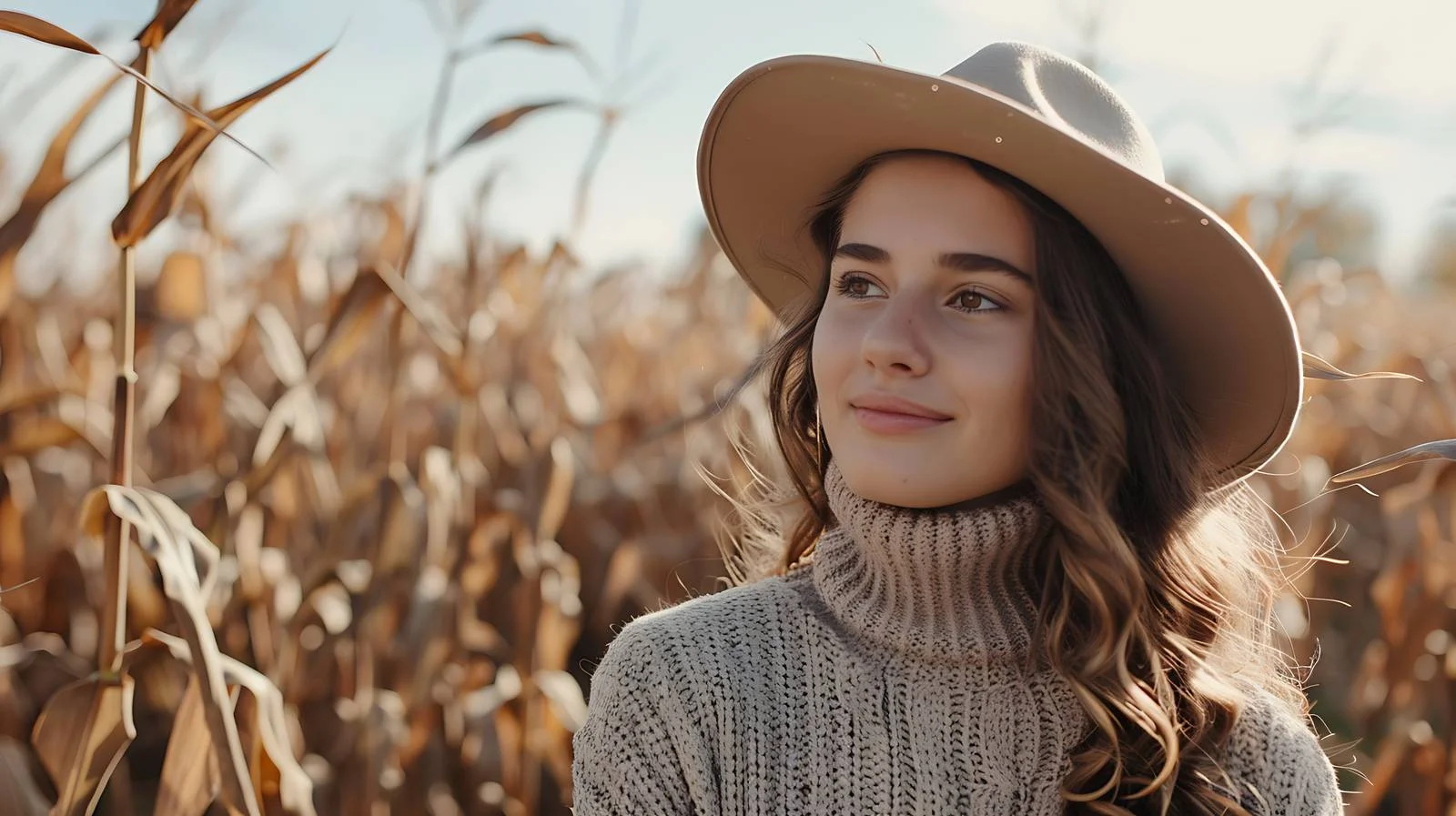 Stylish Woman in Oversized Hat Portrait — free download from Dotvec