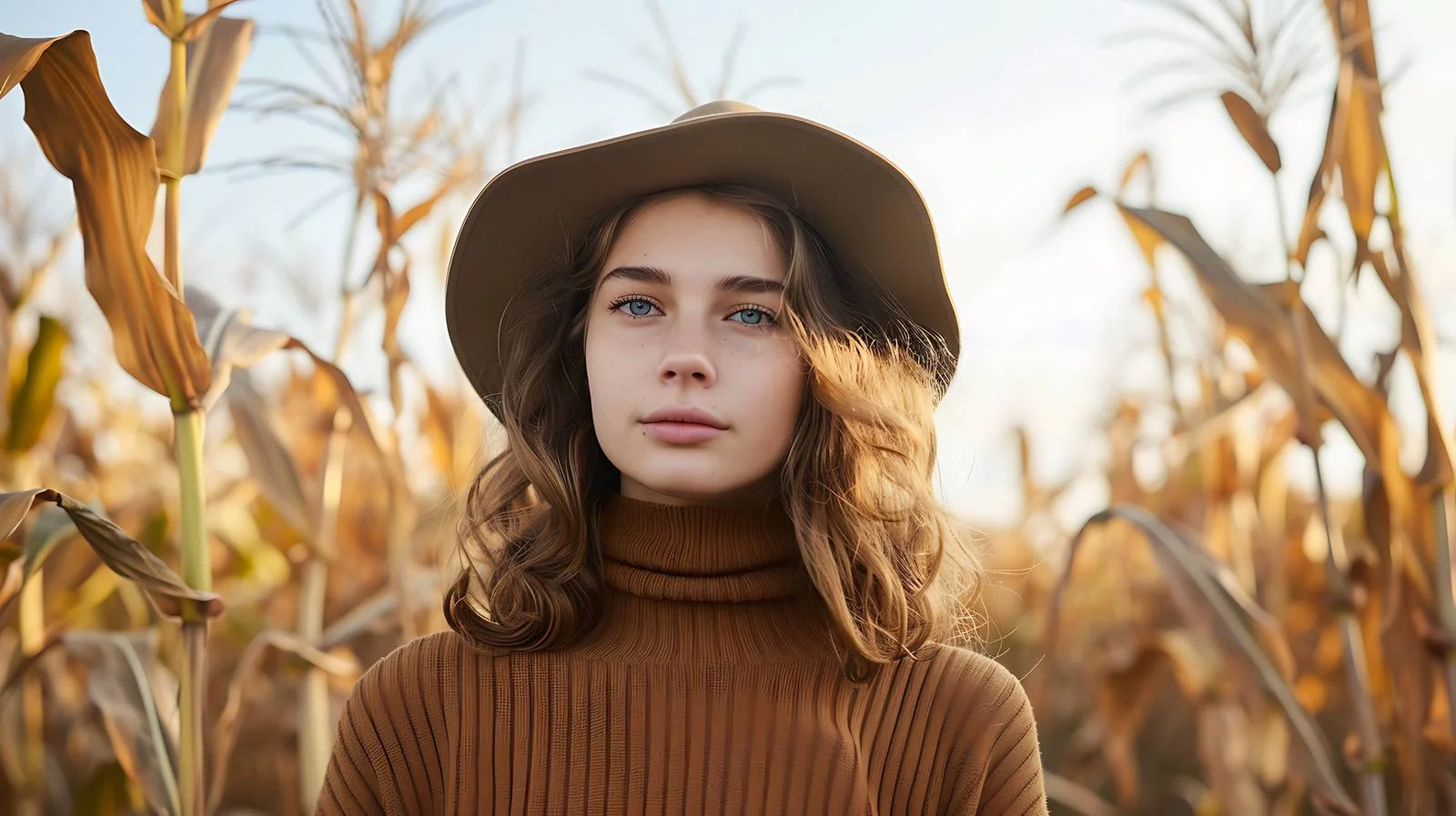 Stylish Woman in Oversized Hat Portrait — free download from Dotvec