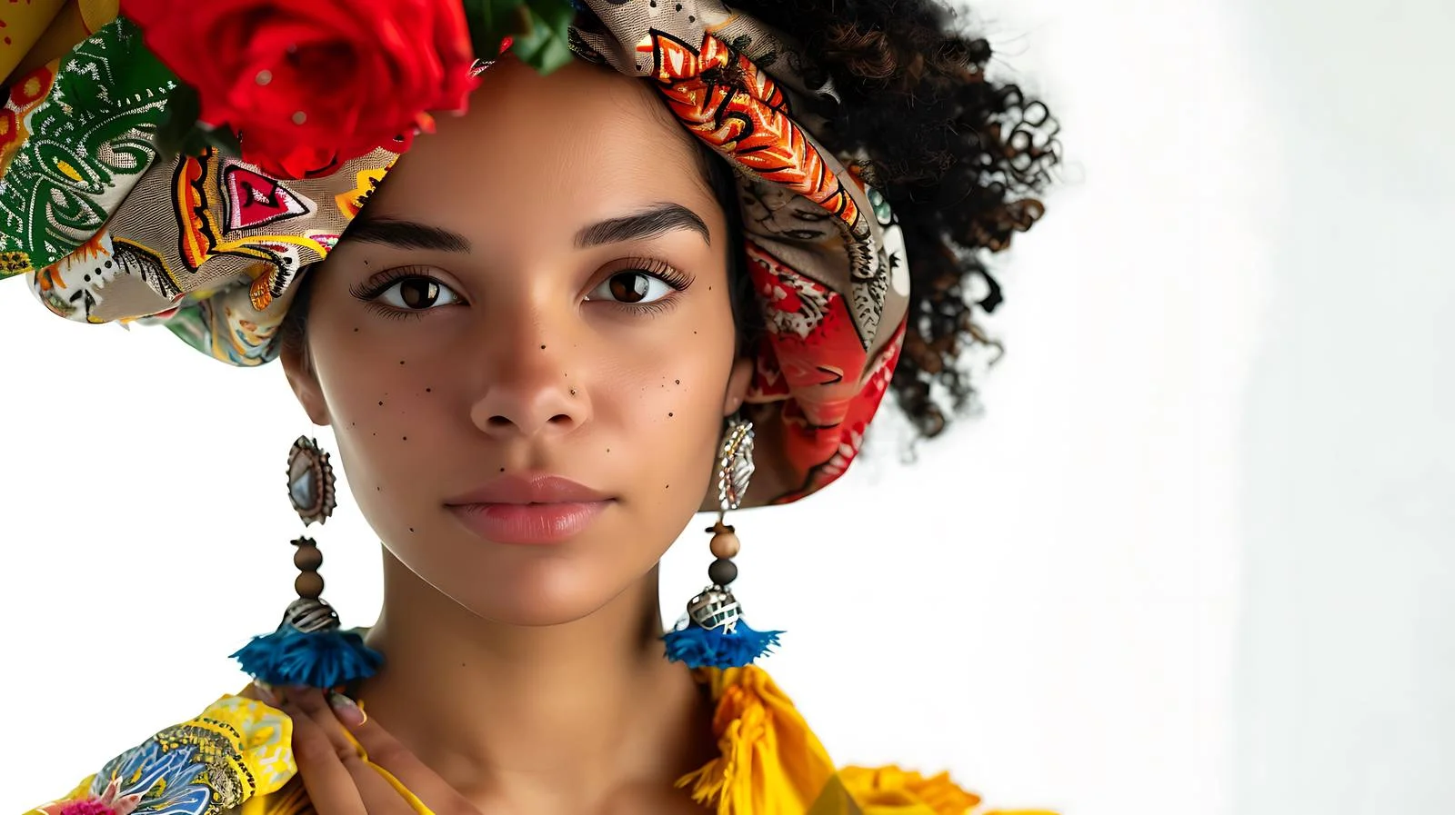 Young Woman with Traditional Piercings Portrait — free download from Dotvec