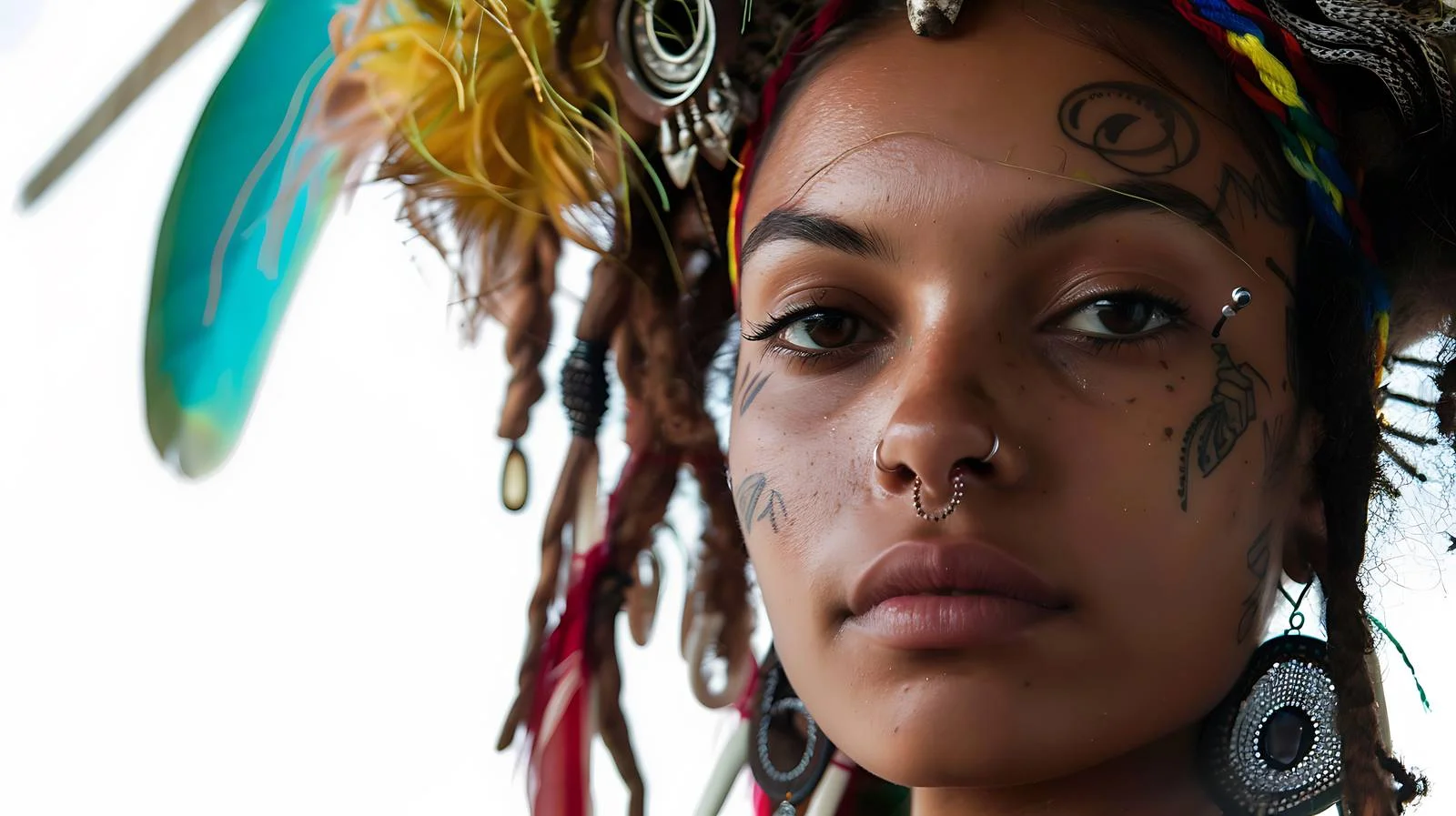 Cultural Pierced Woman Portrait — free download from Dotvec