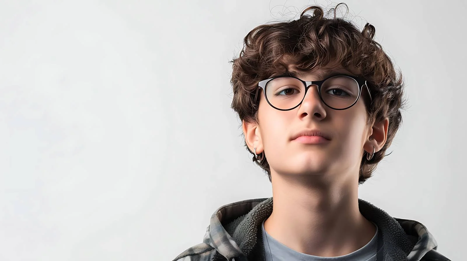 Teenager Holding Ears Closed Eyes Portrait — free download from Dotvec