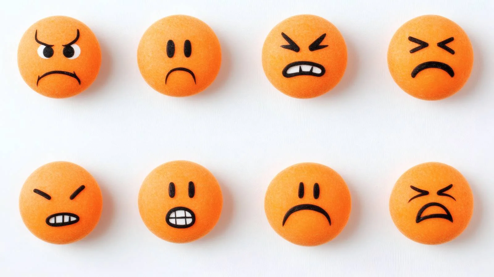 Facial Expressions Contrast on White Background — free download from Dotvec