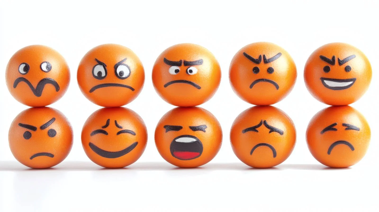 Facial Expressions on White Background — free download from Dotvec