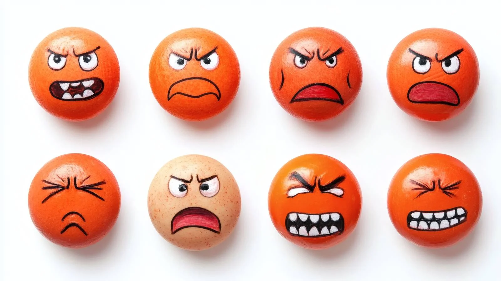 Emotions Contrasts on White Background — free download from Dotvec