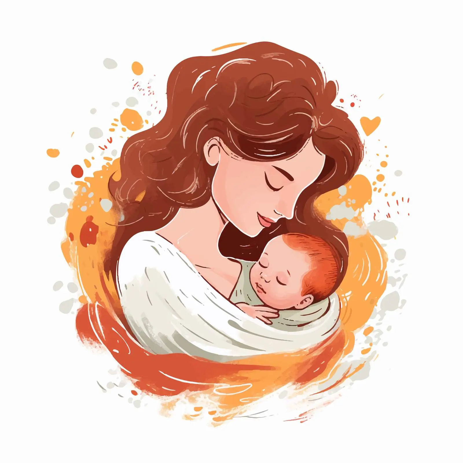 Newborn Baby Postcard in Mother's Hands — free download from Dotvec