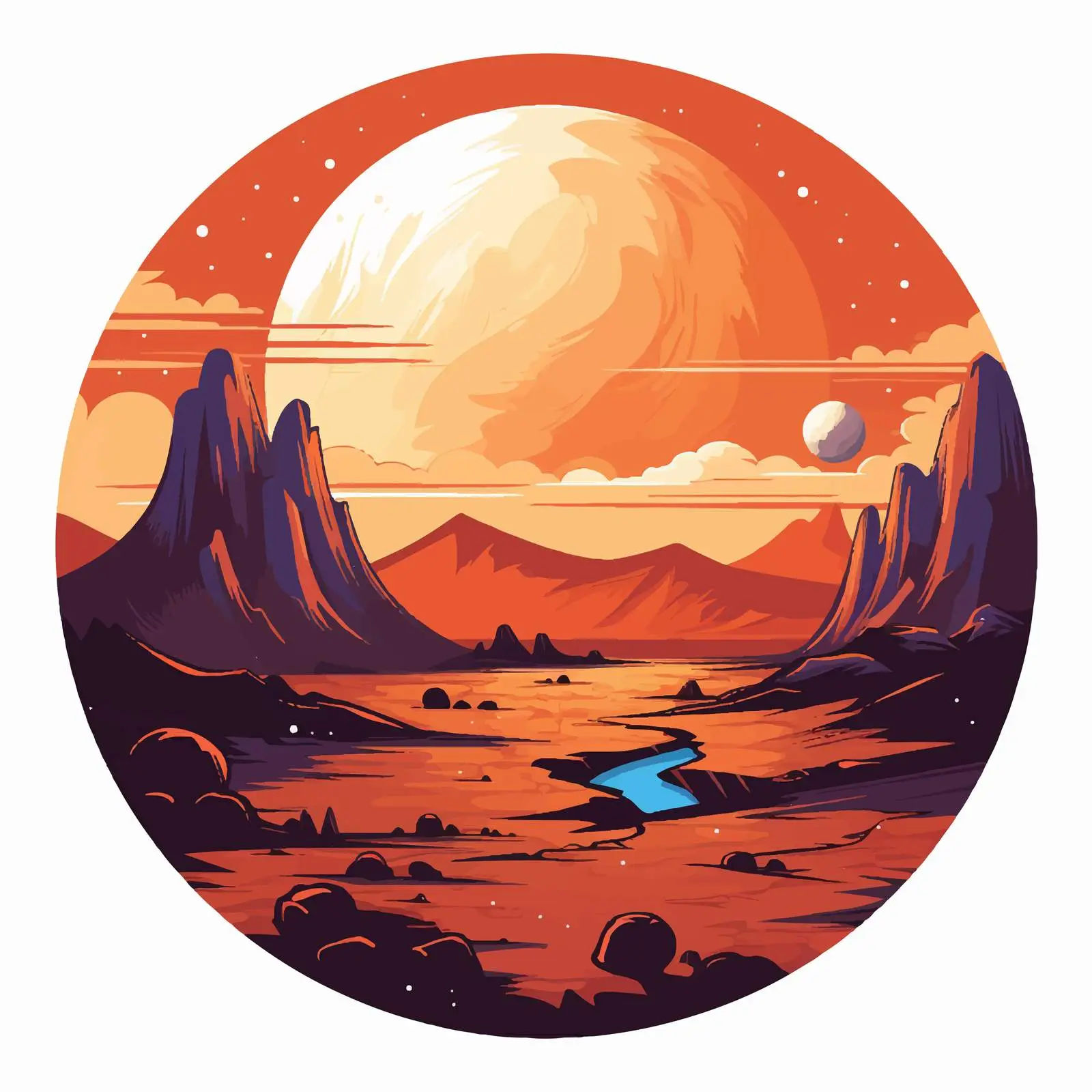 Mars Planet Vector Illustration Design — free download from Dotvec