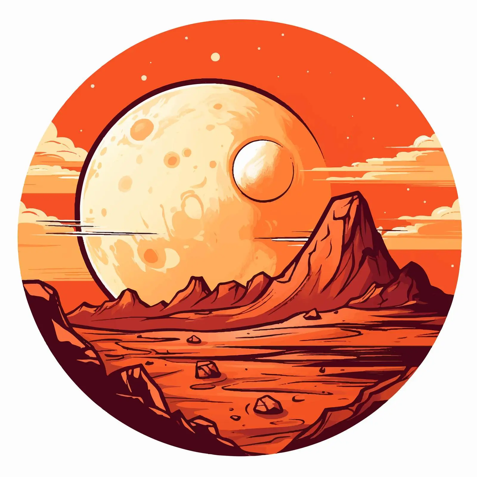 Mars Planet Vector Illustration Design — free download from Dotvec