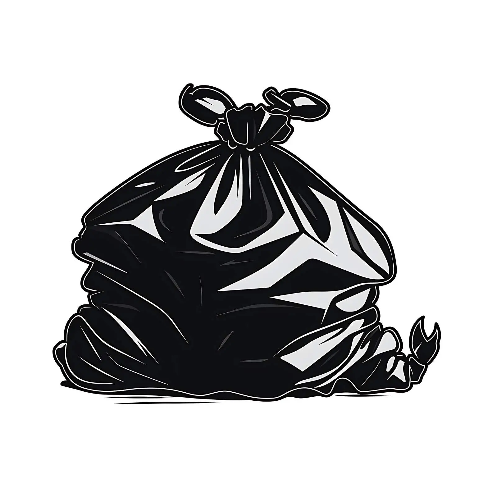 Crab Silhouette on Black Garbage Bag Concept — free download from Dotvec