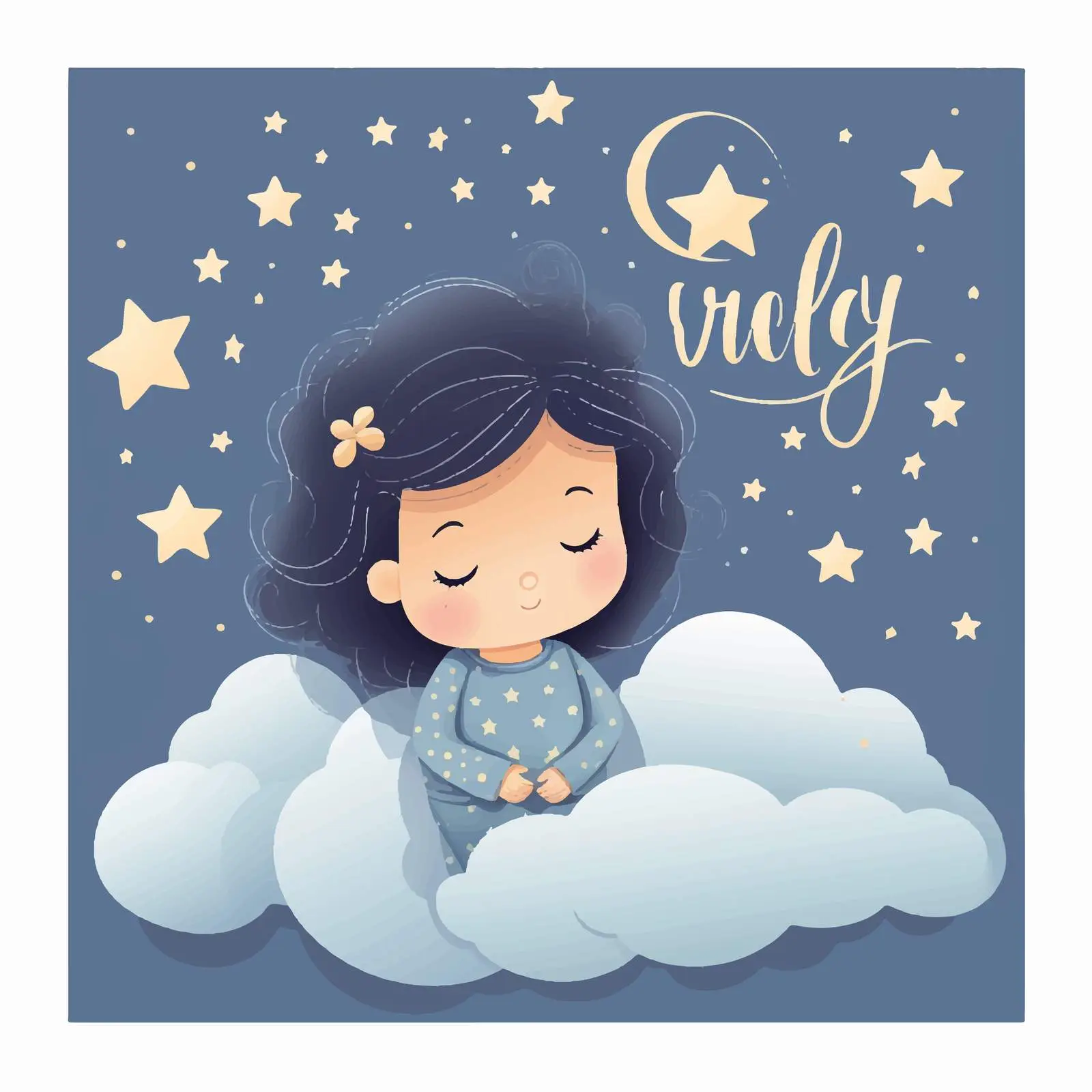 Sweet Dreams Children's Room Poster Template – free sleep time image from Dotvec