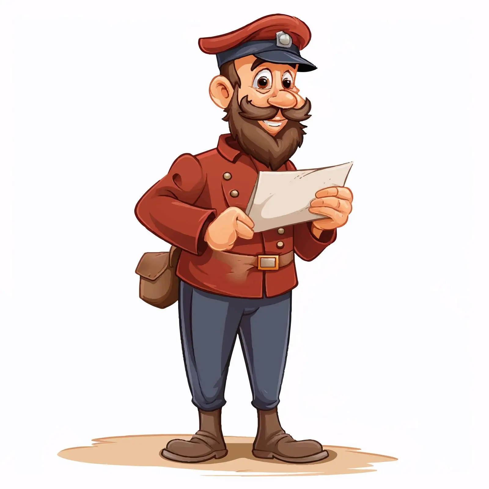 Postman Collecting Letters Vector Illustration — free download from Dotvec