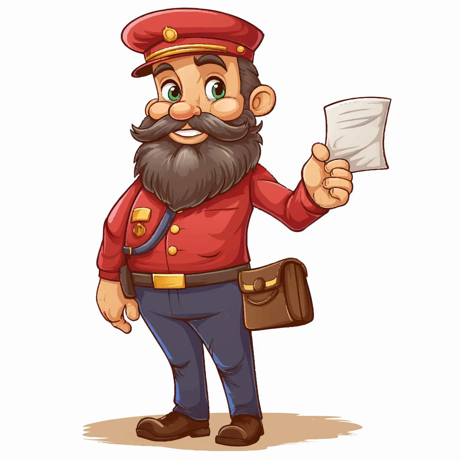Postman Collecting Letters Cartoon Vector Illustration — free download from Dotvec